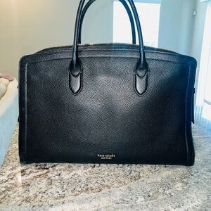 Kate Spade Black Leather Laptop Bag